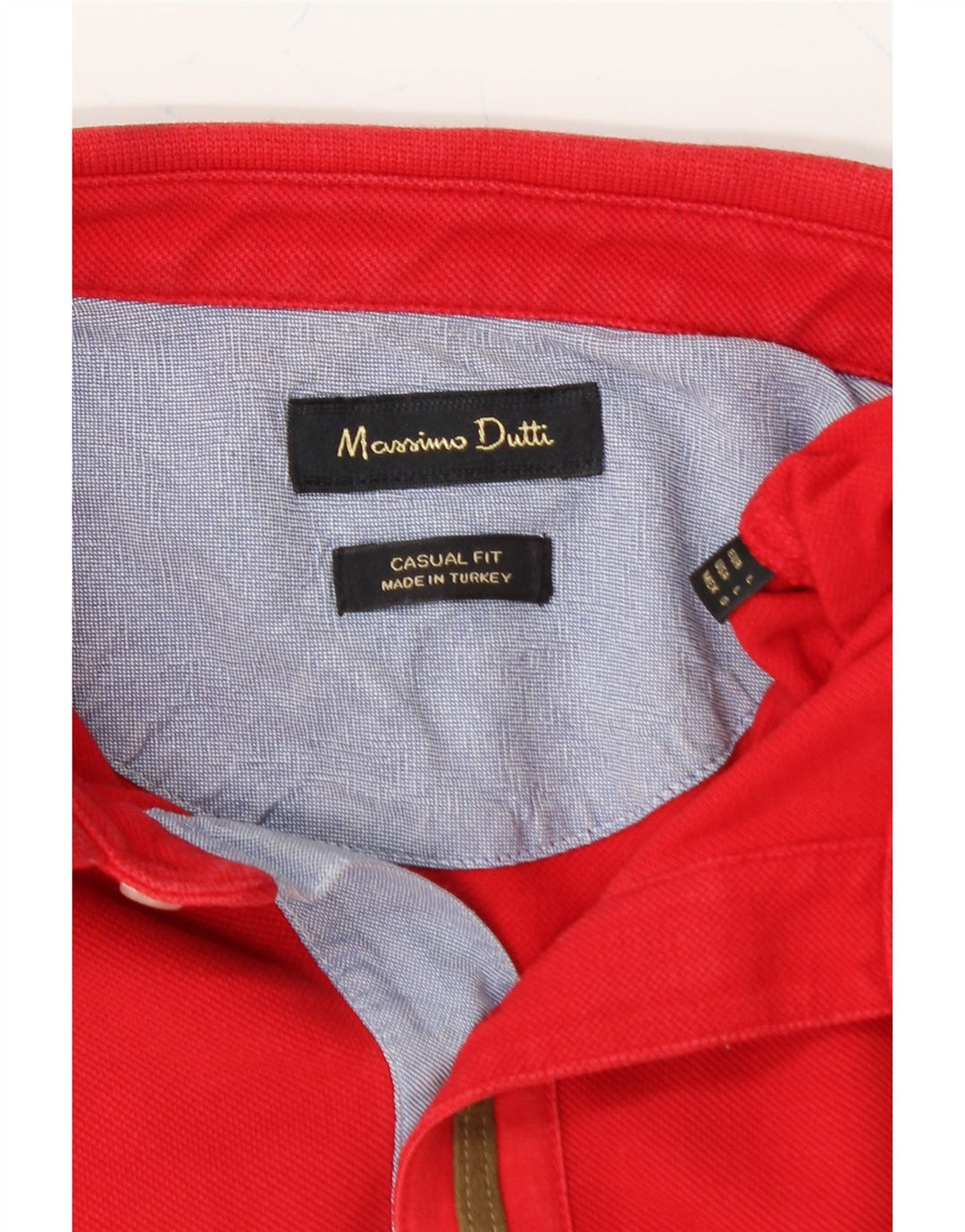 MASSIMO DUTTI Mens Casual Fit Polo Shirt Large Red Vintage Massimo Dutti and Second-Hand Massimo Dutti from Messina Hembry 