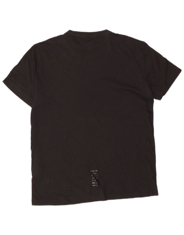 T-shirt męski Emporio Armani, top XL, czarna bawełna