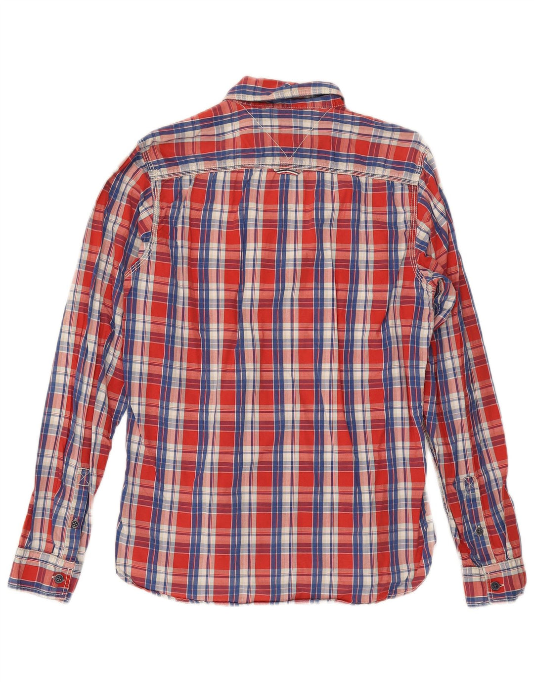 Koszula męska Tommy Hilfiger, mała, bawełniana w czerwoną kratę