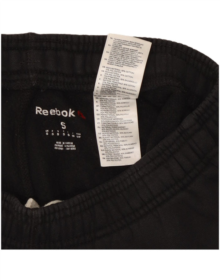 Męskie spodnie dresowe Reebok Joggers, małe, czarne, bawełniane