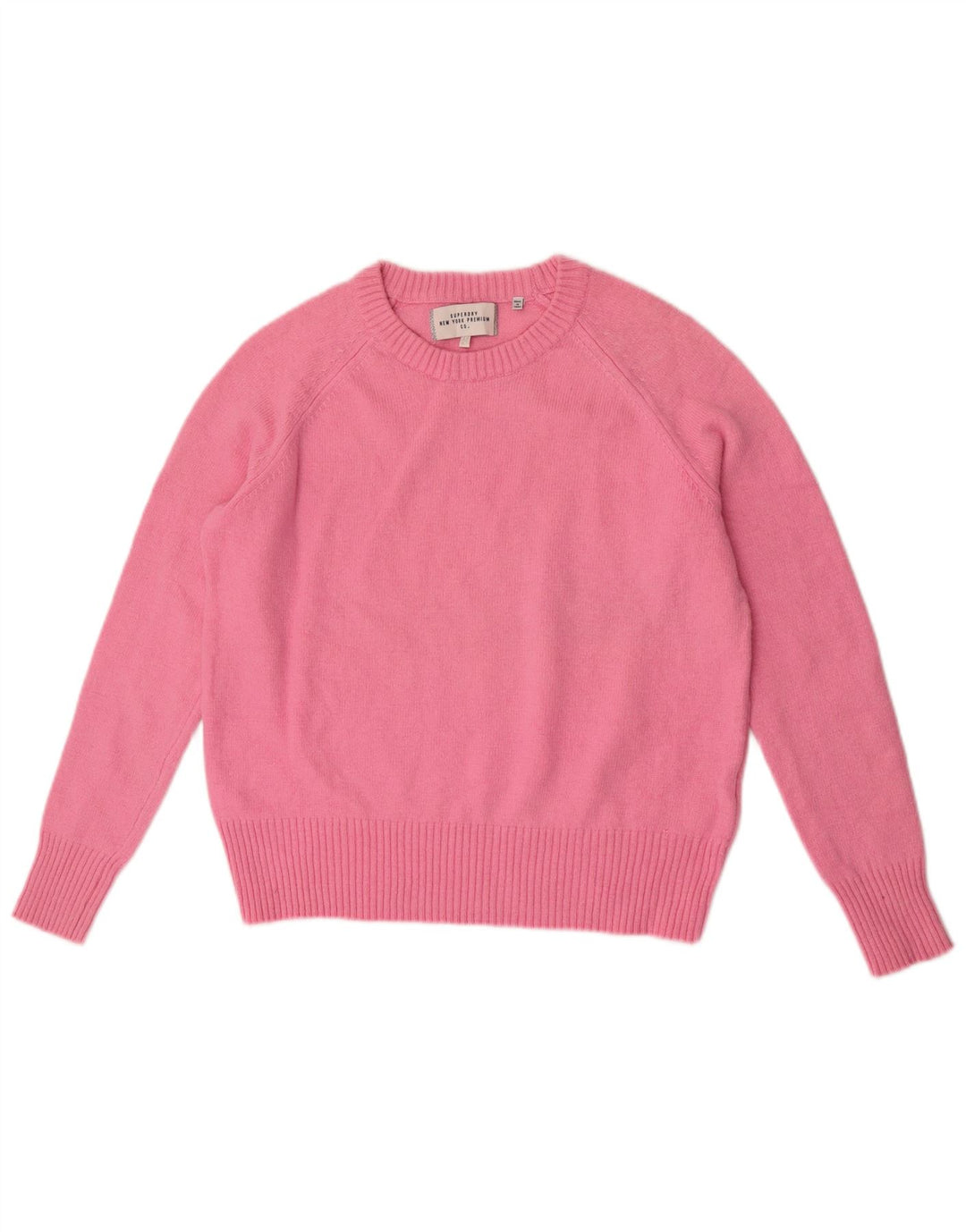 Damski sweter Superdry z okrągłym dekoltem, UK 14, średni róż