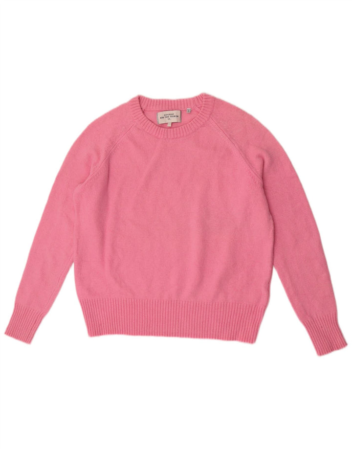Damski sweter Superdry z okrągłym dekoltem, UK 14, średni róż