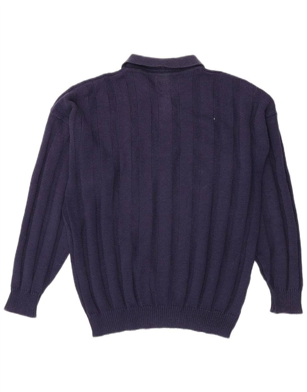 Męski sweter polo VINTAGE XL granatowy, bawełniany