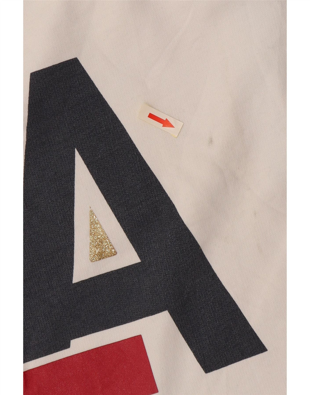 Damska bluza Guess Graphic Jumper UK 16, duża, biała bawełna
