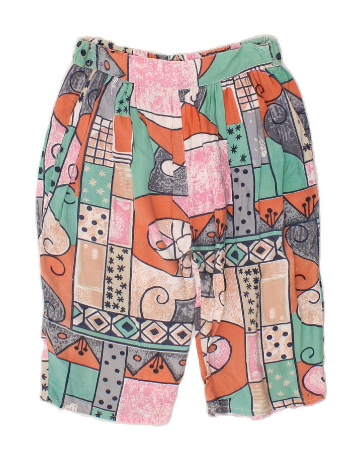VINTAGE Womens Abstract Pattern Bermuda Shorts Medium W28  Multicoloured Vintage Vintage and Second-Hand Vintage from Messina Hembry 