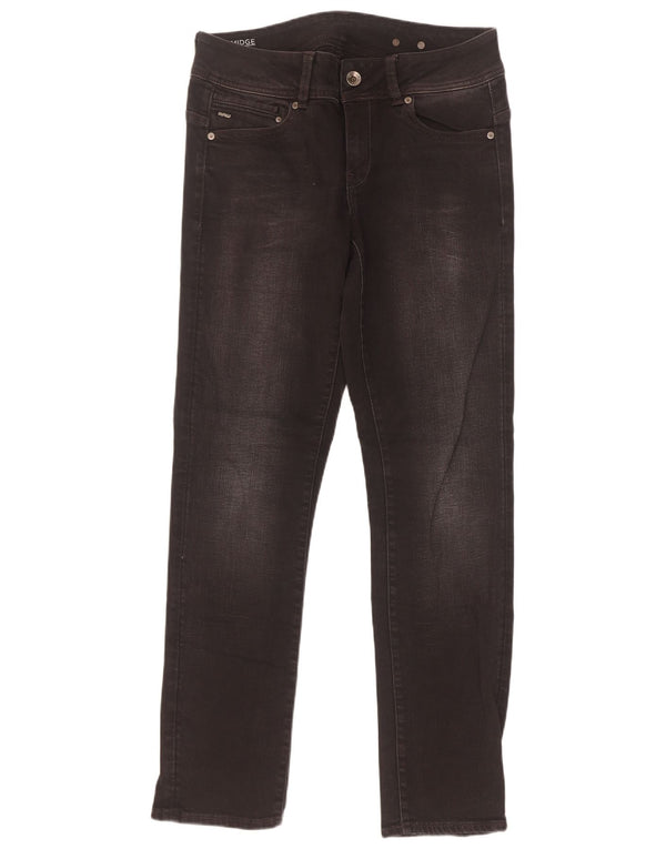 Damskie jeansy G-Star Midge Straight W31 L32 Czarne bawełniane