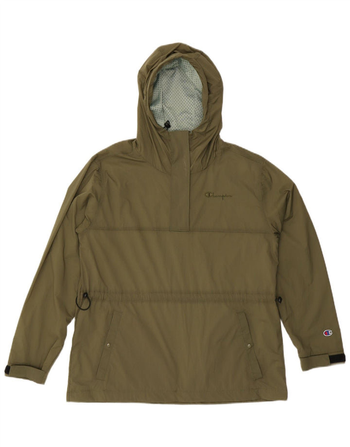 Damska kurtka przeciwdeszczowa Champion Oversized z kapturem UK 10 Small Khaki