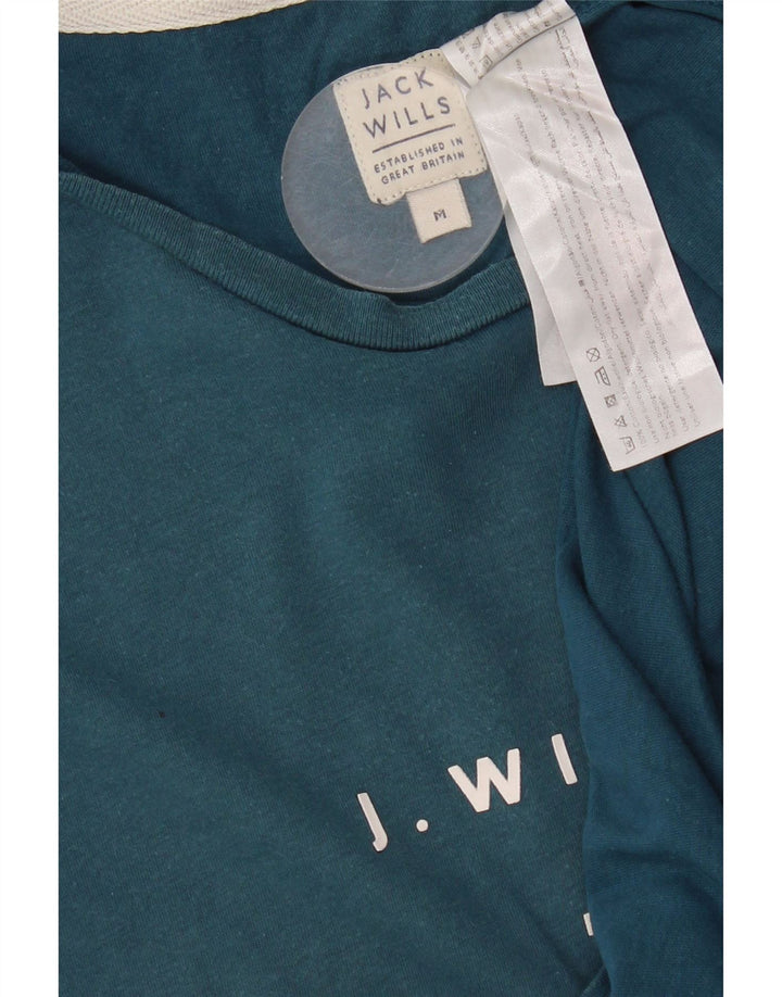 Męska koszulka z grafiką Jack Wills, bawełniana, średnia niebieska