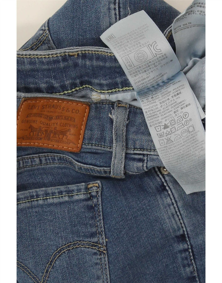 Damskie jeansy Levi's 712 Slim W28 L32 Niebieskie bawełniane