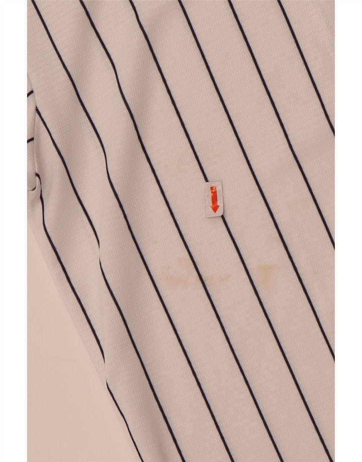 Chłopięca koszulka z grafiką Nike NBA na 10-11 lat, poliester w średnie białe paski