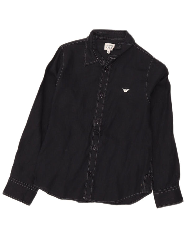 Koszula chłopięca Armani Teen Boys 9-10 lat, czarna, lniana