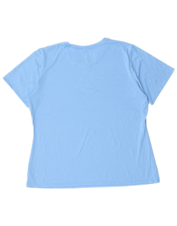 Damska koszulka t-shirt UNDER ARMOUR Heat Gear UK 18 XL, niebieska, poliester