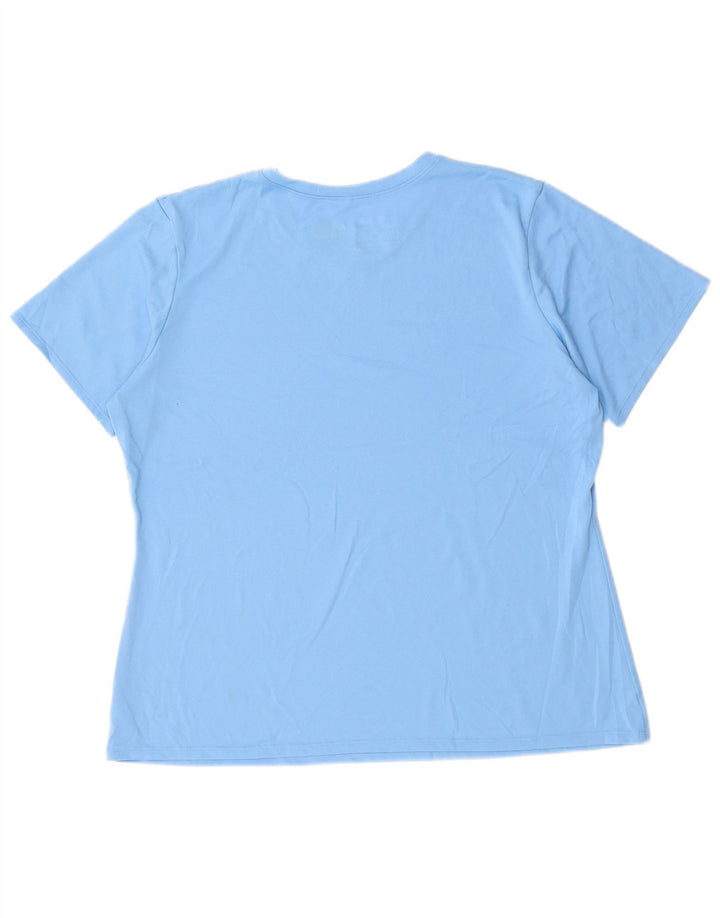 Damska koszulka t-shirt UNDER ARMOUR Heat Gear UK 18 XL, niebieska, poliester