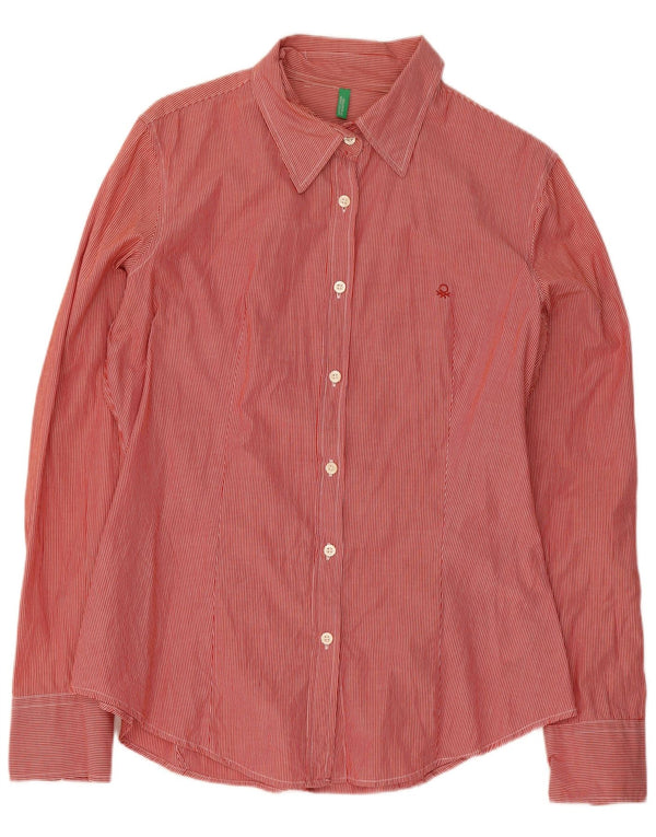 Koszula damska Benetton UK 18 XL, bawełniana w czerwone prążki