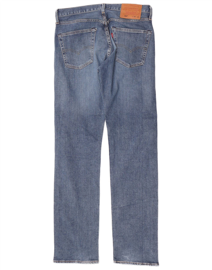 Męskie dżinsy Levi's 501 Straight W29 L32 Niebieskie bawełniane
