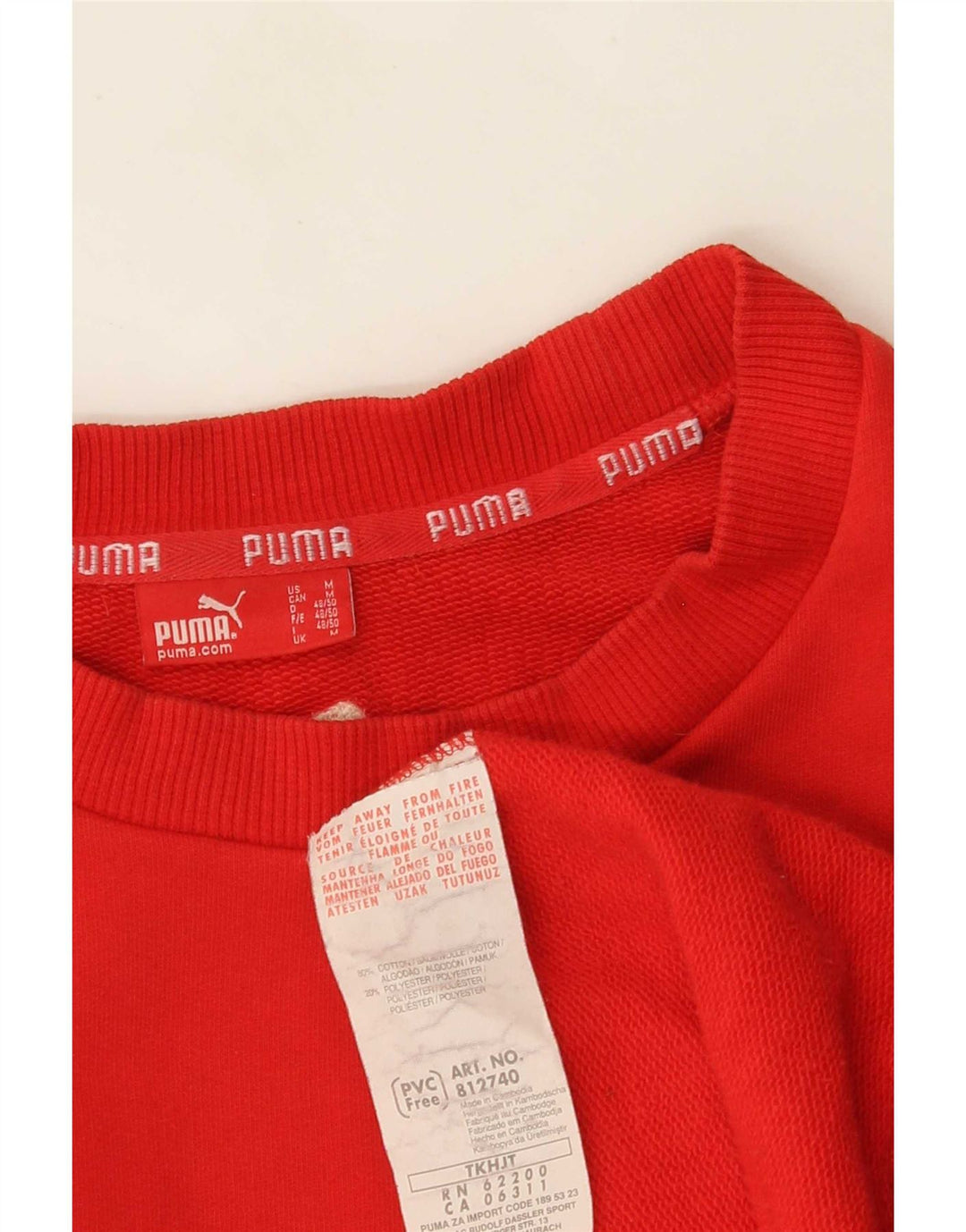 Męska bluza z grafiką Puma, sweter, średnio czerwona, bawełniana