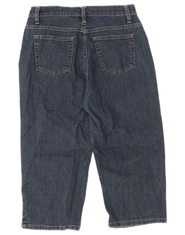 Damskie jeansy Capri LEE Riders US 8 Medium W30 L18 Niebieska bawełna