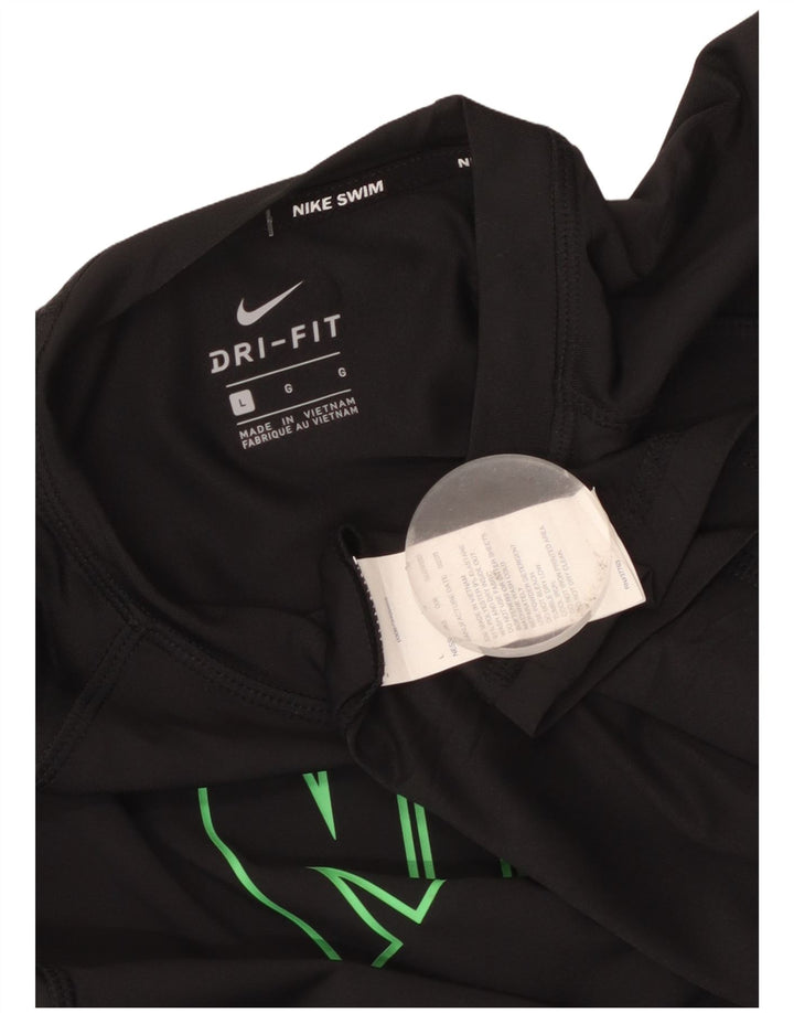 Damska koszulka Nike Dri Fit Graphic z długim rękawem, UK 14, duży, czarny poliester