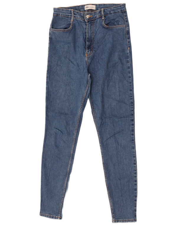 Damskie jeansy skinny z wysokim stanem Zara EU 40 Medium W30 L29 Niebieskie
