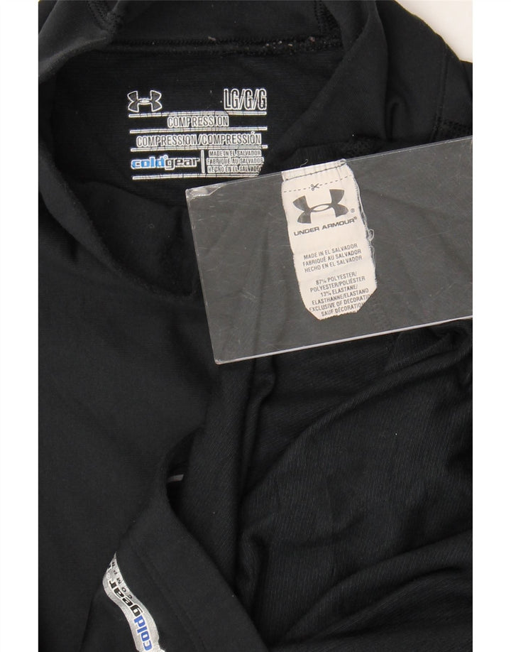 Damski top kompresyjny Under Armour z długim rękawem, UK 14, duży, czarny poliester