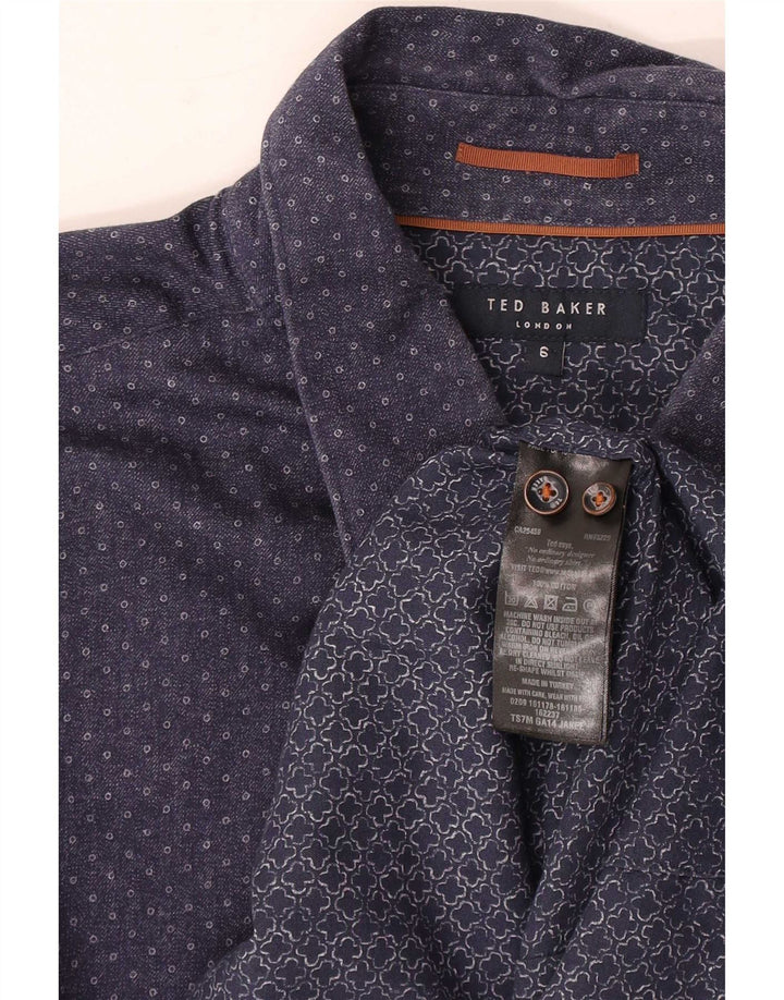 Koszula męska Ted Baker, rozmiar 6, 2XL, bawełniana w granatowe cętki