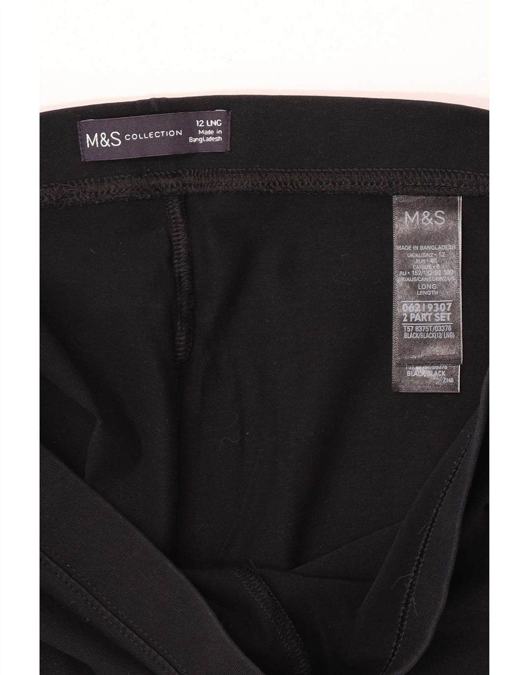 Legginsy damskie Marks & Spencer UK 12, średnie, czarne, bawełniane