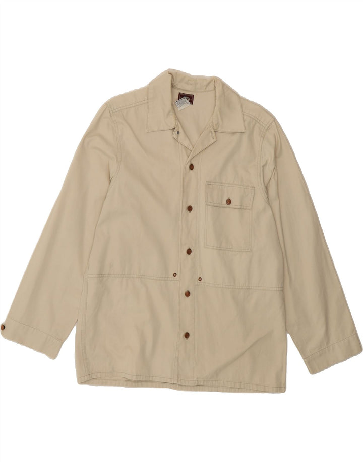 VINTAGE Mens Bomber Jacket UK 38 Medium Beige Cotton Vintage Vintage and Second-Hand Vintage from Messina Hembry 