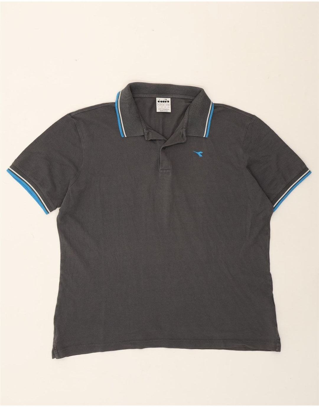 Męska koszulka polo Diadora XL, szara bawełna