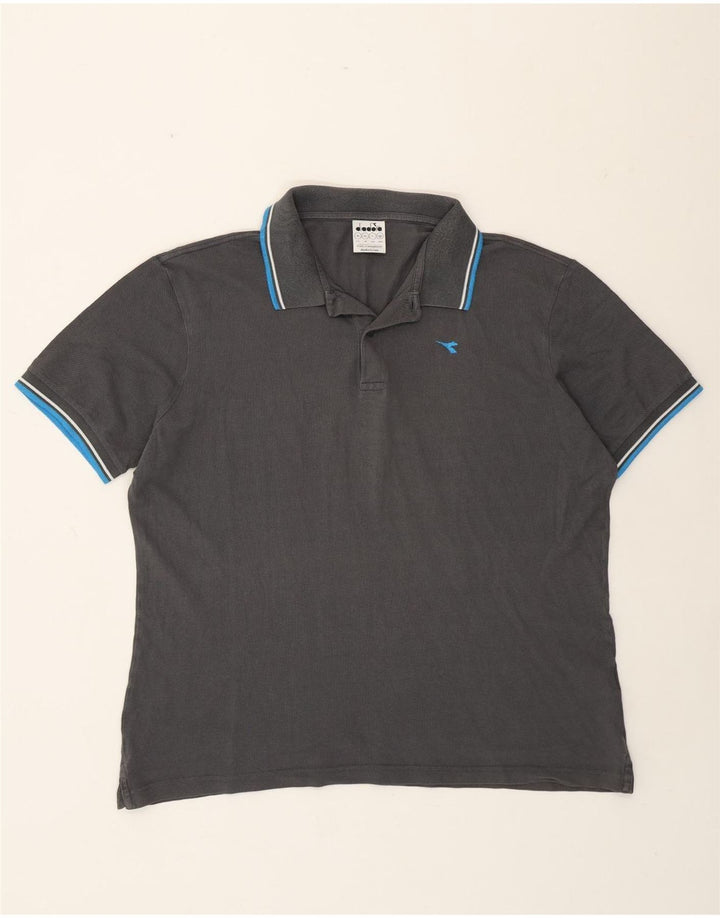 Męska koszulka polo Diadora XL, szara bawełna