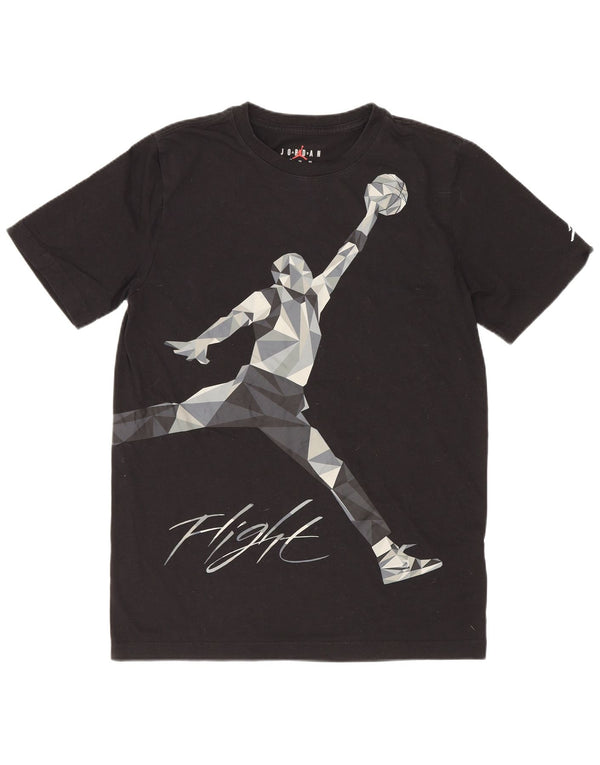 Chłopięcy T-shirt z grafiką Jordan, 13-14 lat XL, czarny, bawełniany