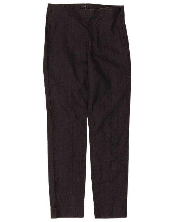 Cos Damskie proste spodnie chino EU 34 XS W26 L26 Czarna bawełna