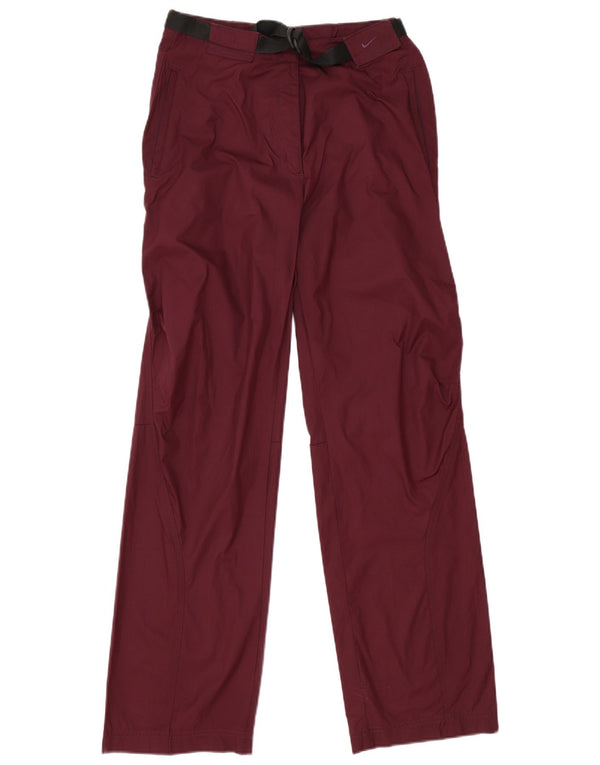 Nike Womens Straight Chino Trousers UK 10/12 Medium W28 L30 Burgundy