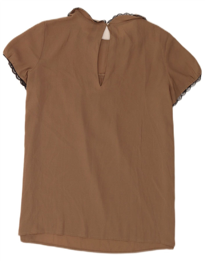 Bluzka damska Benetton Top UK 10 Small Beżowy Poliester