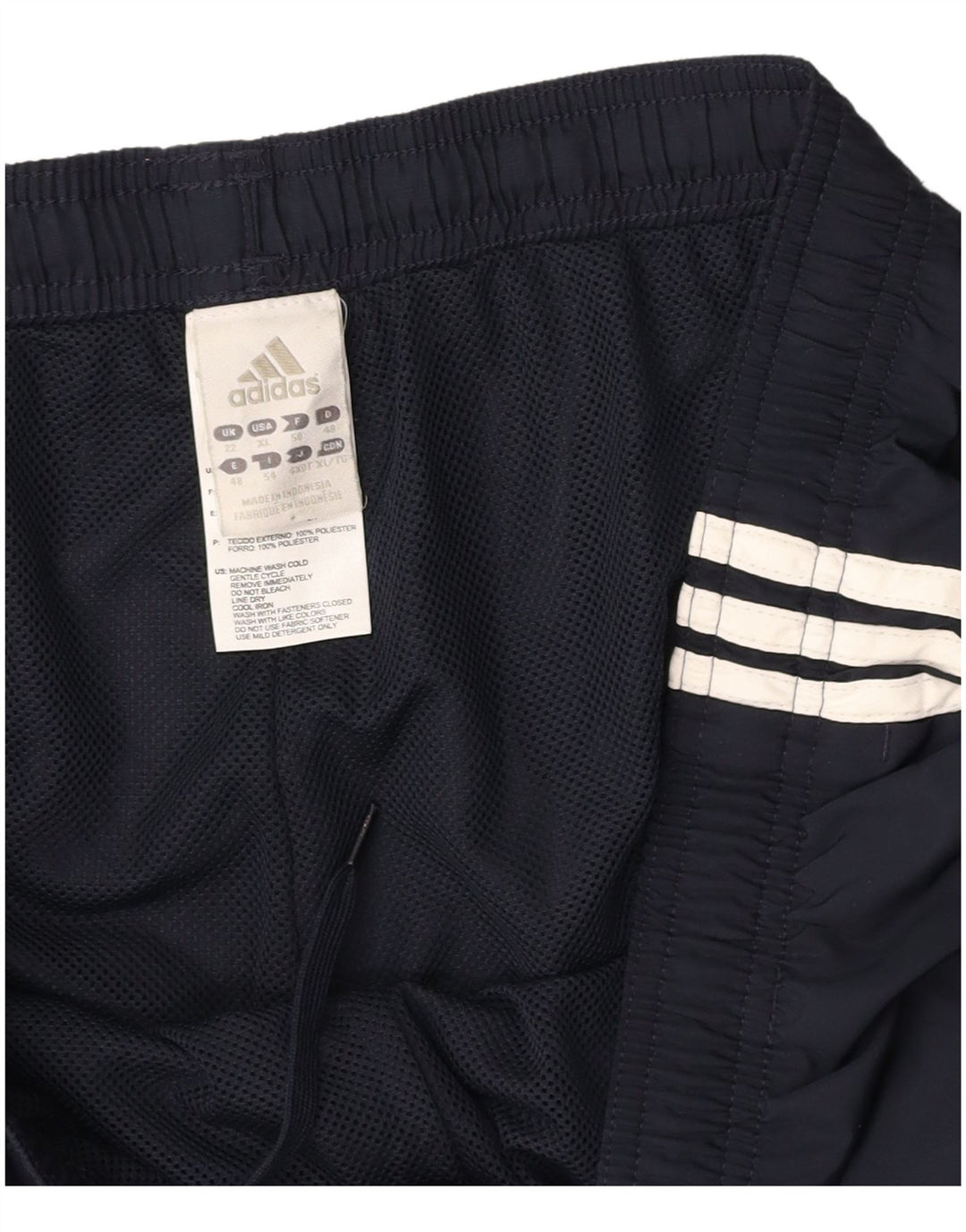 Damskie spodnie dresowe ADIDAS UK 22 XL Granatowy poliester