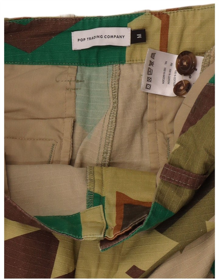 Męskie spodnie cargo w stylu vintage, średnie W32 L28, wielobarwna, geometryczna bawełna