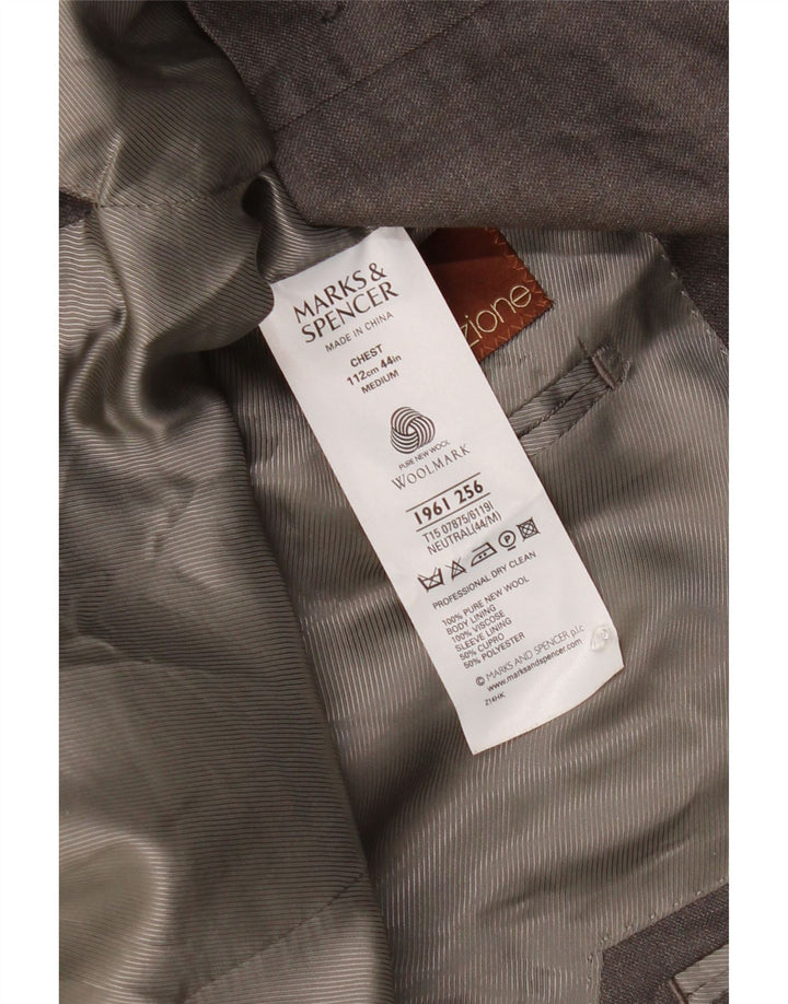 Marks & Spencer Męska marynarka zapinana na 3 guziki UK 44 XL Szara nowa wełna
