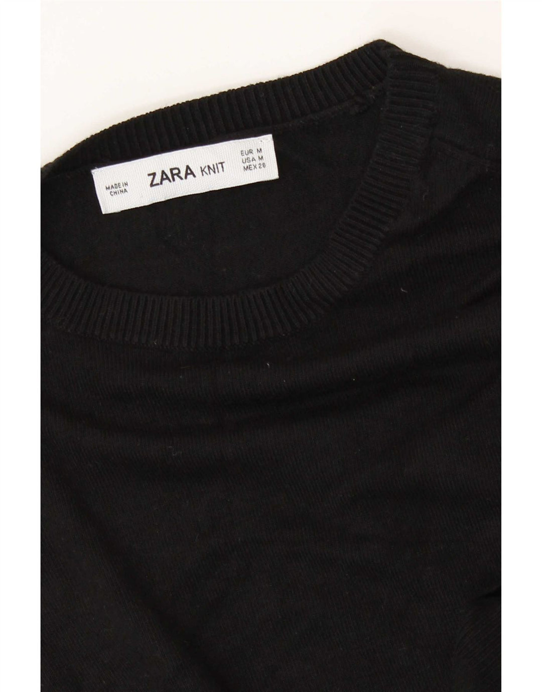 Sweter damski Zara z dekoltem w łódkę UK 12, średni czarny