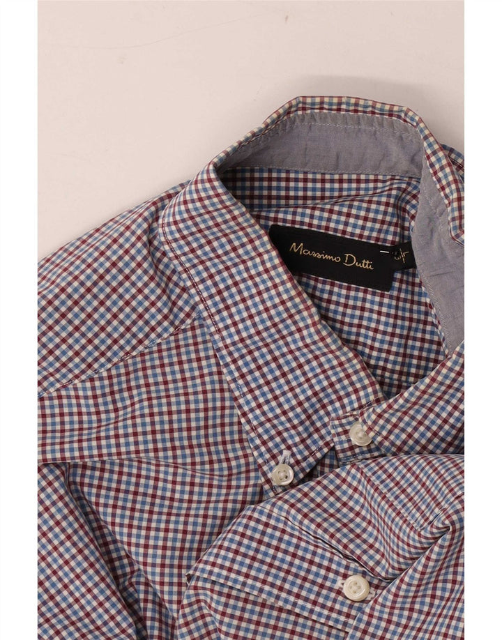 Koszula męska Massimo Dutti w dużą niebieską kratkę