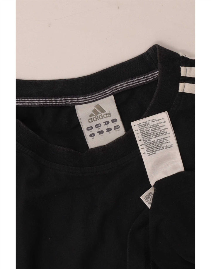 Męska koszulka Adidas z długim rękawem, średnia czarna, bawełniana