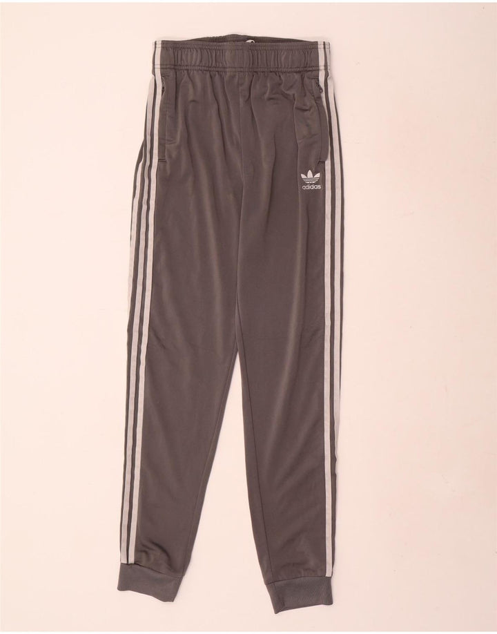 Adidas Boys Tracksuit Trousers Joggers 15-16 Years Grey Polyester
