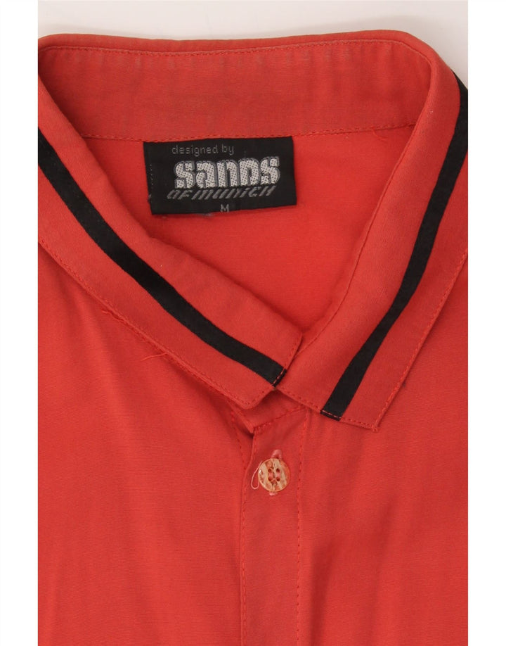 VINTAGE Mens Loose Fit Shirt Medium Red Vintage Vintage and Second-Hand Vintage from Messina Hembry 