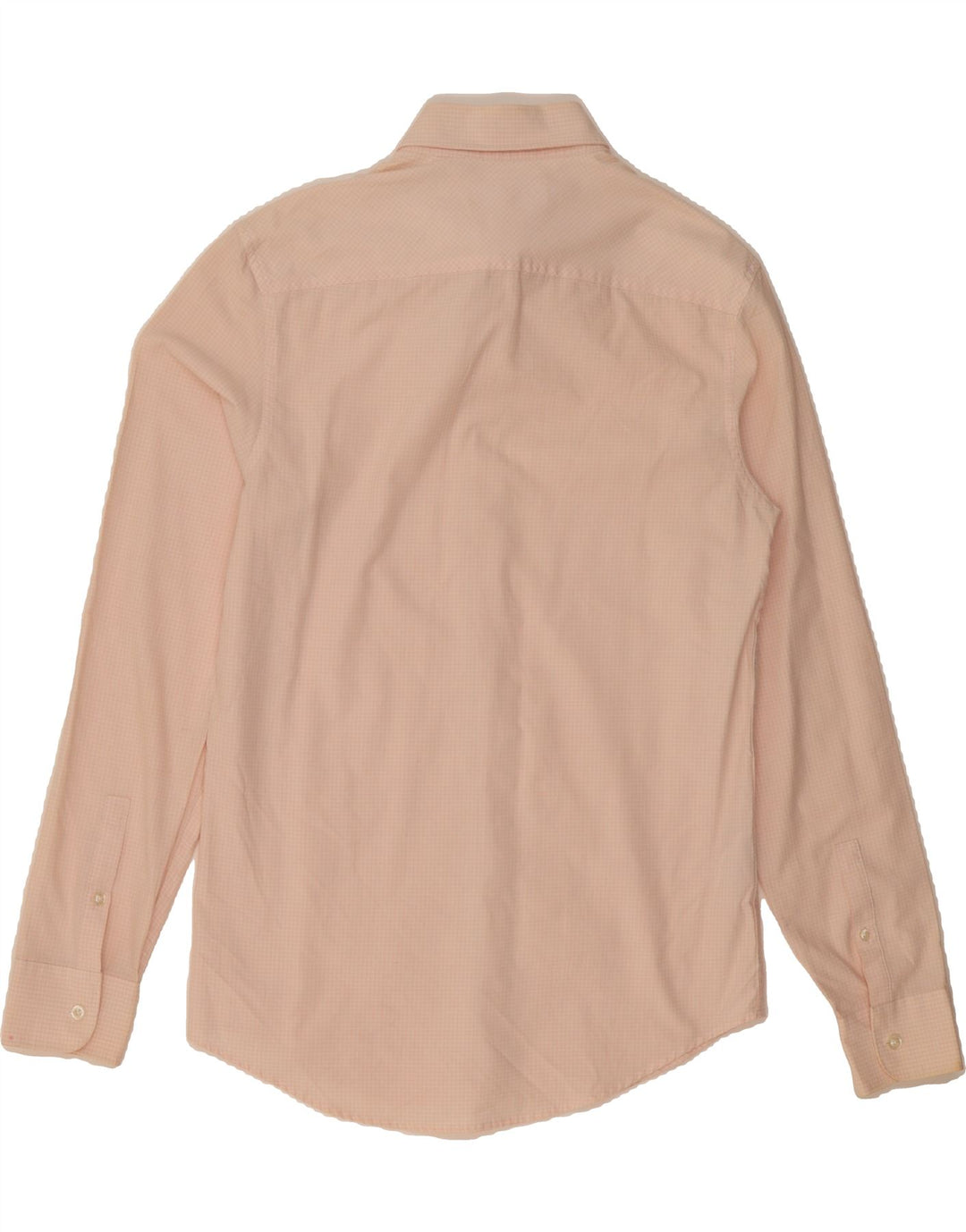 PENGUIN Mens Heritage Slim Fit Shirt Small Pink Gingham Cotton Vintage Penguin and Second-Hand Penguin from Messina Hembry 