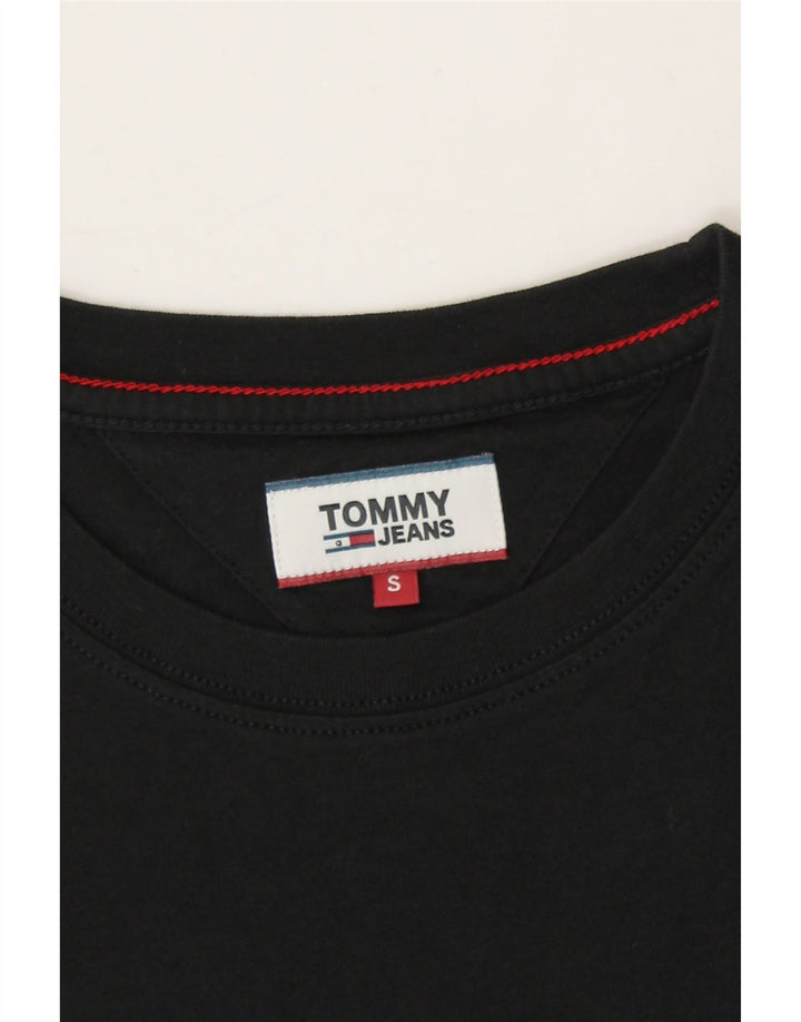 TOMMY HILFIGER Mens T-Shirt Top Small Black Cotton