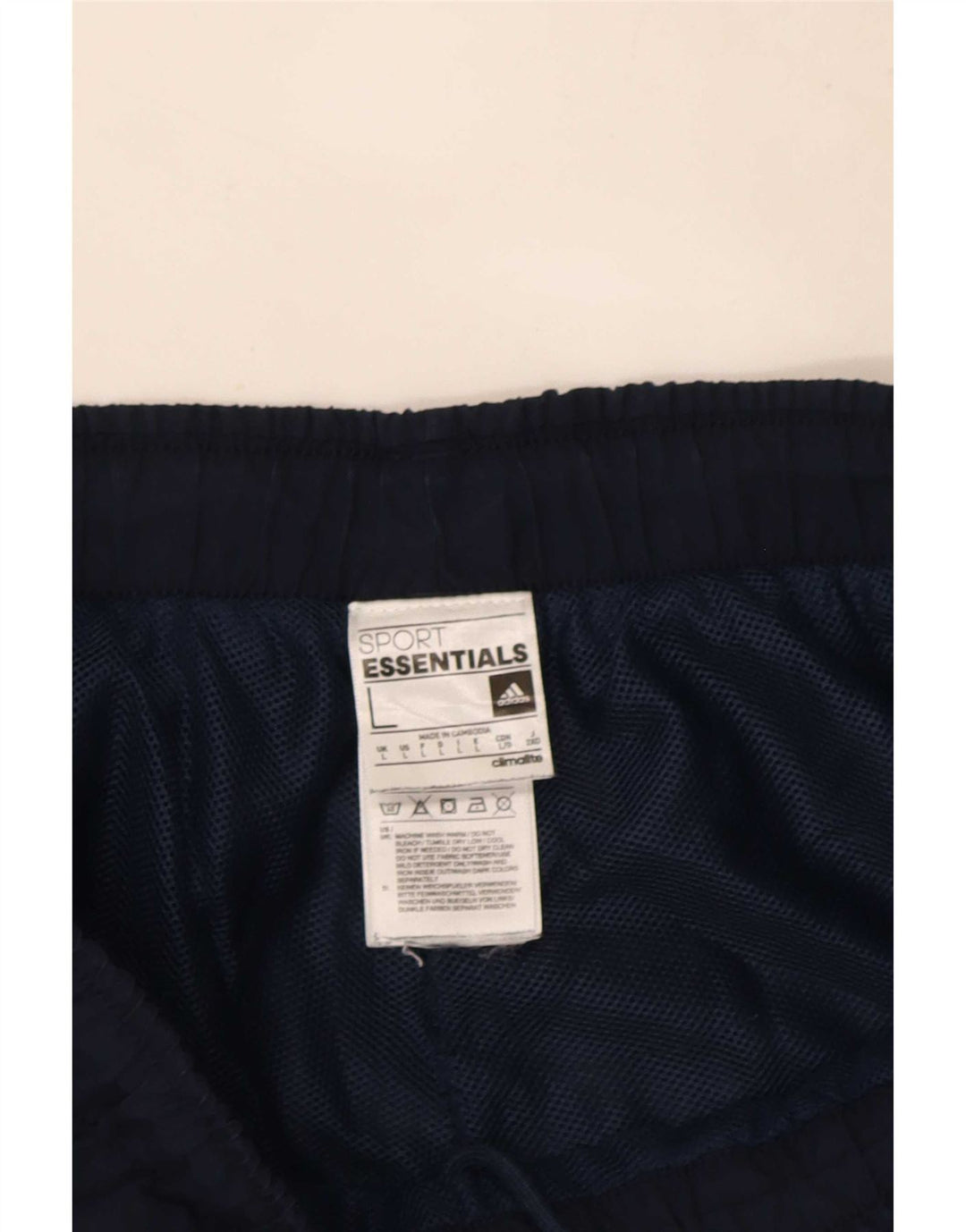 Męskie spodenki sportowe Adidas Climalite, duże, granatowe, z poliestru