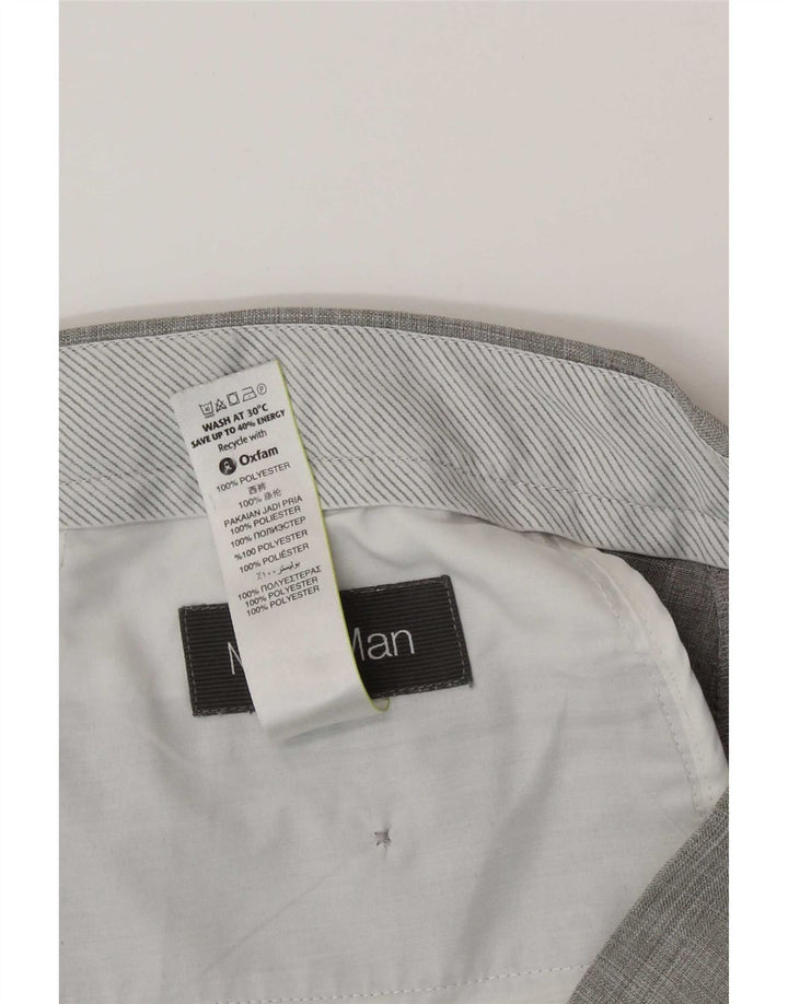 Męskie spodnie garniturowe Marks & Spencer W32 L29 Szary poliester