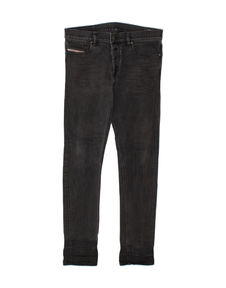 DIESEL Męskie jeansy slim W32 L32 Czarne bawełniane