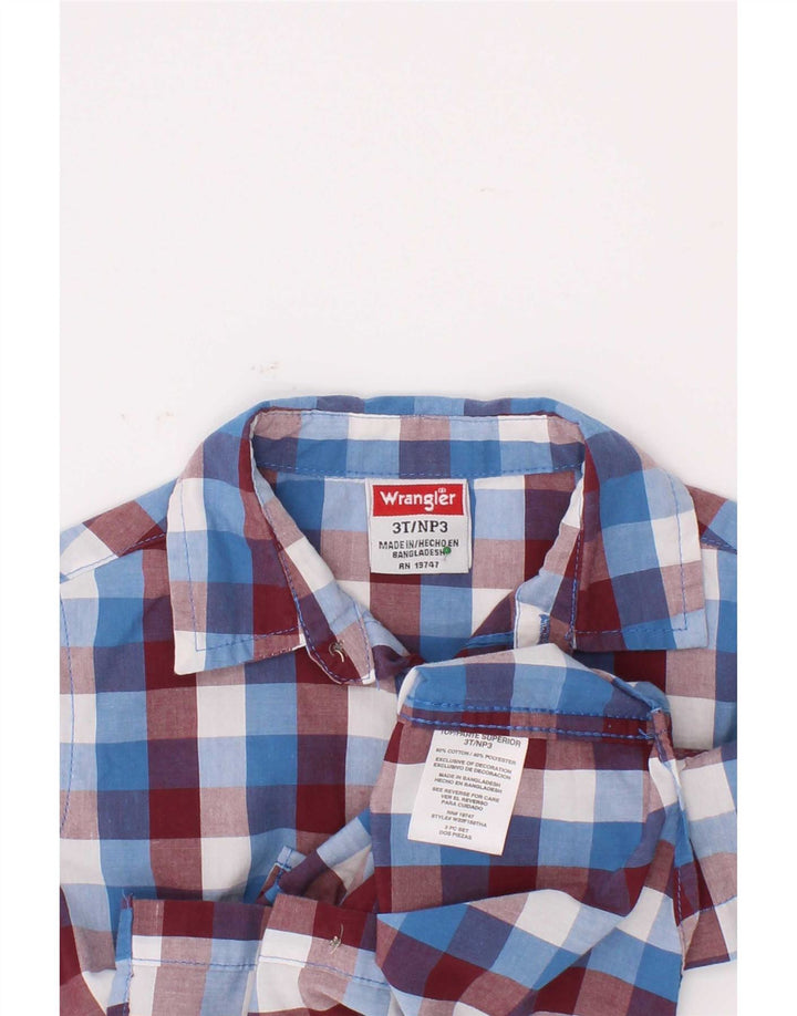 Chłopięca koszulka z krótkim rękawem Wrangler 2-3 lata, wielokolorowa bawełniana kratka