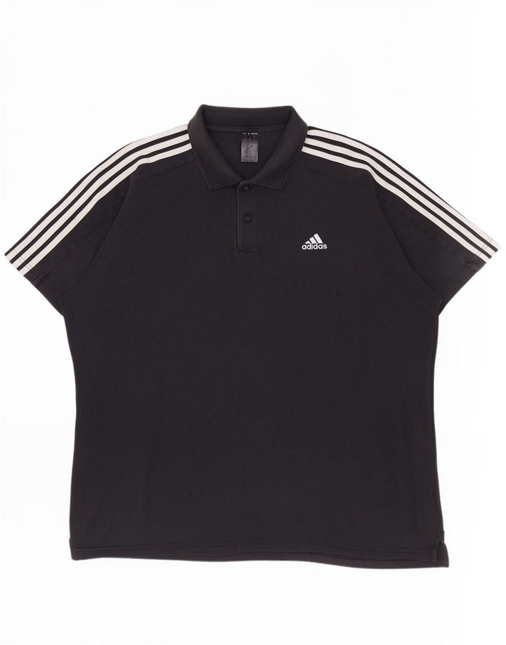 Męska koszulka polo Adidas 2XL Czarna bawełniana