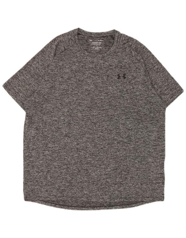 Męski t-shirt Under Armour Heat Gear Top XL, szary, nakrapiany poliester