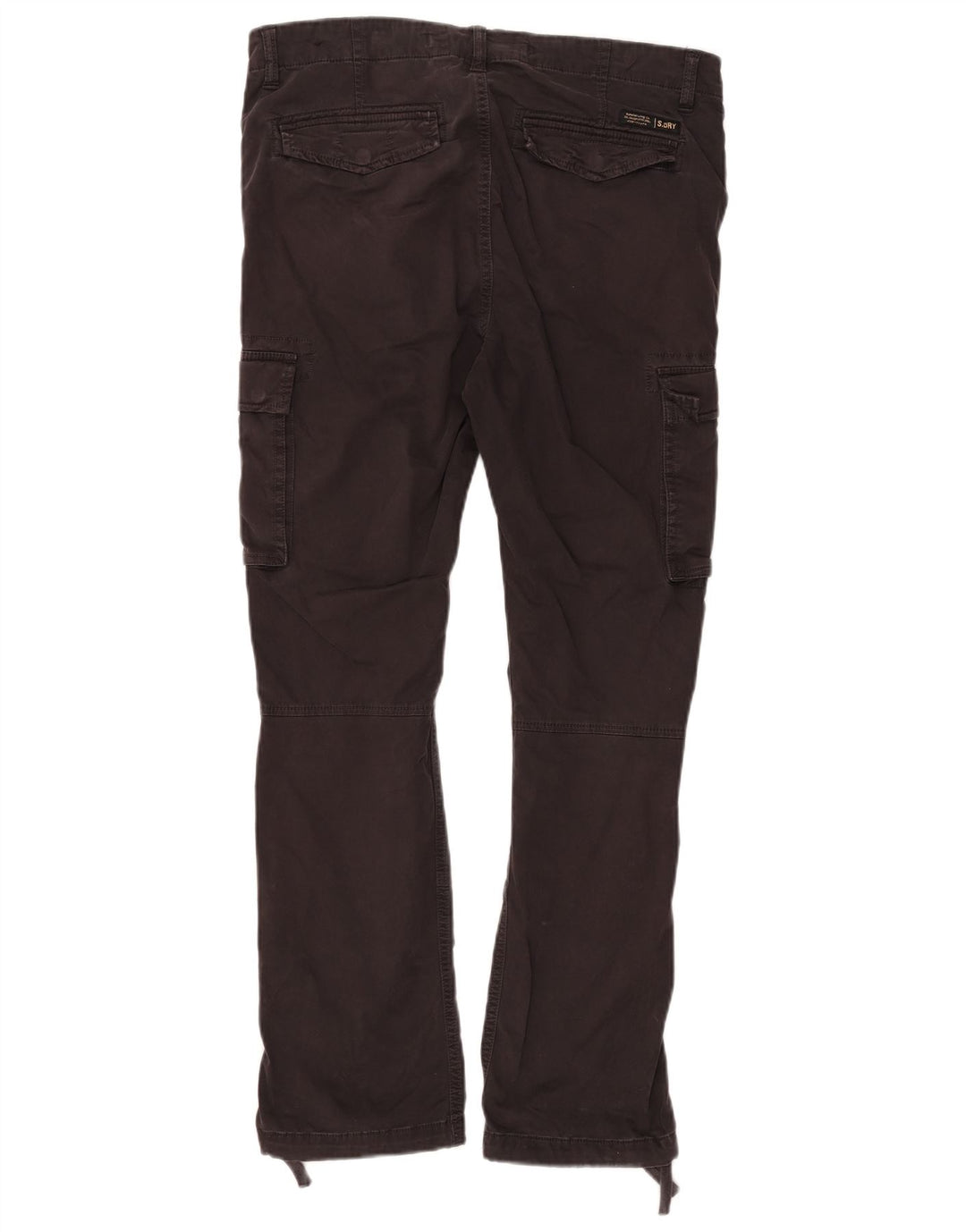 Męskie proste spodnie cargo Superdry W32 L29, czarne, bawełniane